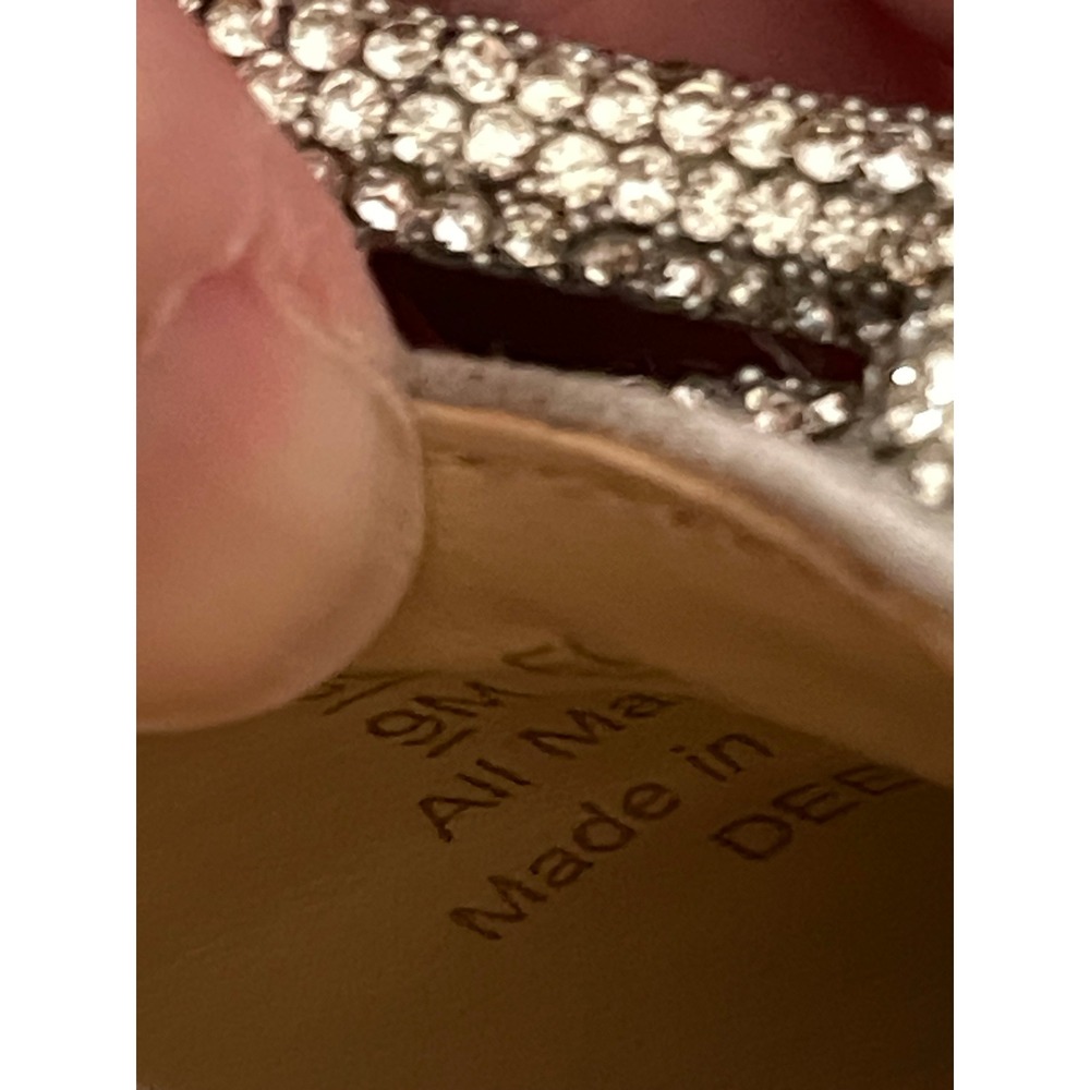 Sam Edelman Silver Glitter Pointed-Toe Bow Pumps - Picture 8 of 10